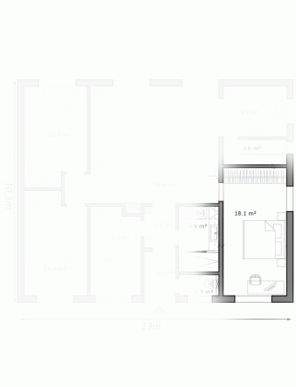 projekt domu bungalov 5 izieb + kuchyna